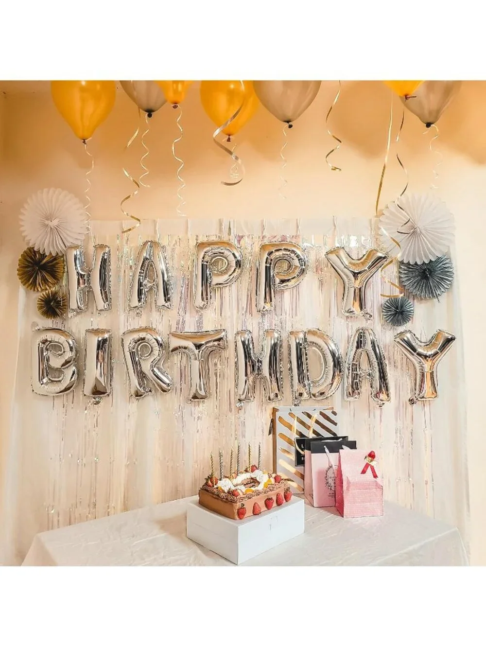 104 Pcs Silver Alphabet Letter Balloons | Bundle of 2 Sets of 52 Pcs (16